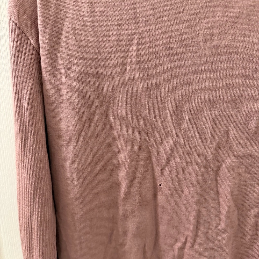 Smartwool Dusty Rose Merino Wool V-Neck Sweater Medium - Picture 7 of 9